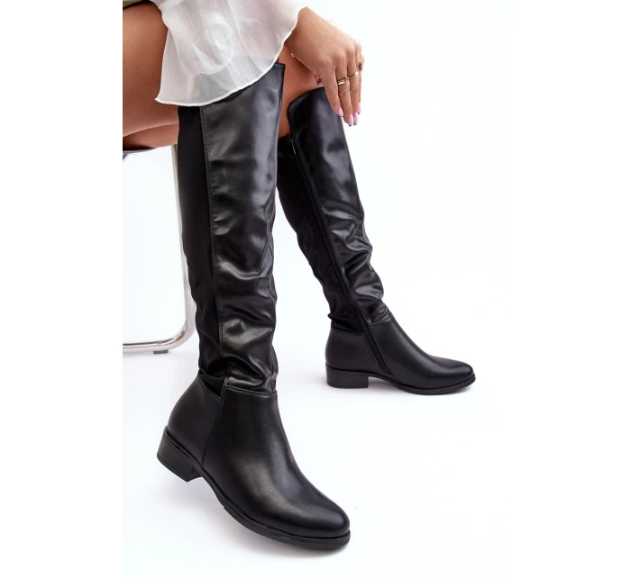 Dámské kožené kotníkové boty  černé model 21640743 - S.Barski