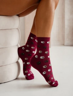 Dámské ponožky model 21780608 Bordó - Milena