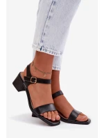Dámské ekokůže sandály na klínu Černé Sabela Dámské ekokůže sandály na klínu Černé Sabela