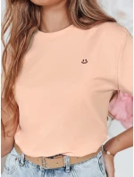 Dámske rebrované tričko SMILE FOR YOU ružové FashionStreet RY2907