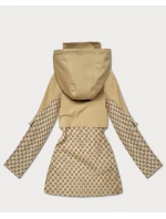 Dámska bunda so šnúrkou v páse Goodlookin sand (KK60414-2#)