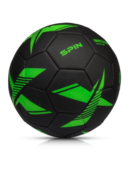 Meteor Spin 5 futbalová lopta čierna/zelená Meteor Spin 5 futbalová lopta čierna/zelená