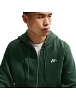 Pánská mikina Club BB FZ Hoodie, zelená, model 22311075 - NIKE
