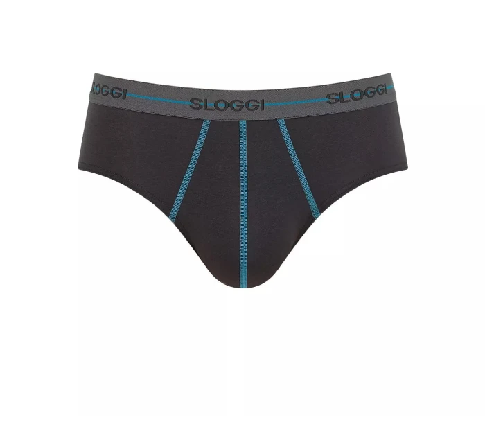 Pánske nohavičky Start Midi C2P box - HNEDÁ - SVETLÁ KOMBINÁCIA - čierna a sivá M003 - SLOGGI