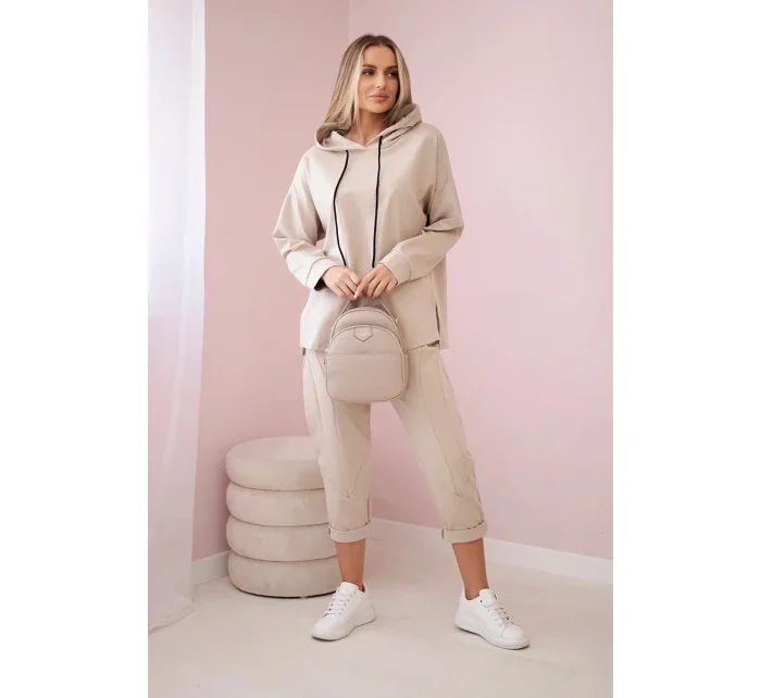 Punto Milano Zimný set mikina + nohavice béžová