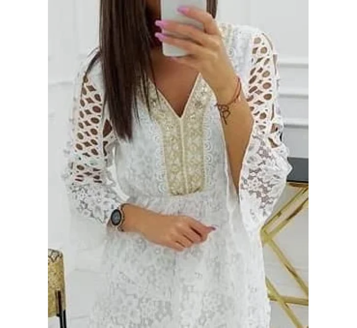 Bavlnené šaty Mayca HY1036 White - Vittoria Ventini Bavlnené šaty Mayca HY1036 White - Vittoria Ventini