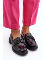 Elegantné dámske kožené mokasíny Black Triana Elegantné dámske kožené mokasíny Black Triana