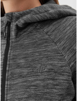 Dámska fleece mikina s kapucňou 4FAW23TFLEF147-24M tmavo šedá - 4F