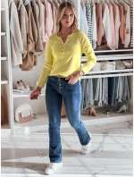Dámské tričko s dlouhým rukávem žluté Dstreet model 21985678 - FashionStreet