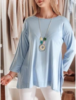 Dámska oversize maslová blúzka s príveskom COMFILA modrá FashionStreet RY2788