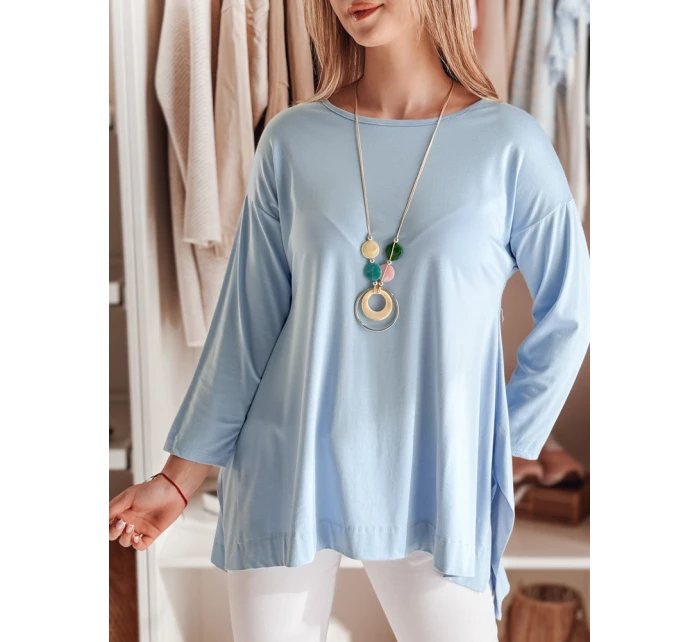Dámska oversize maslová blúzka s príveskom COMFILA modrá FashionStreet RY2788