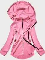 Svetloružová mikina s asymetrickou spodnou časťou (HD153-25)