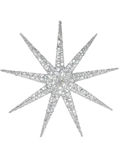 DEKORATÍVNY PRÍVESOK SNEHOVÁ VLOČKA 50LED STRIEBRO