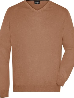 JN Pánský svetr s výstřihem do V 02.0 camel model 22487931 - Daiber