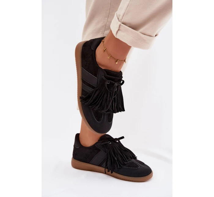 Dámské tenisky s třásněmi Černé model 21954597 - Boto