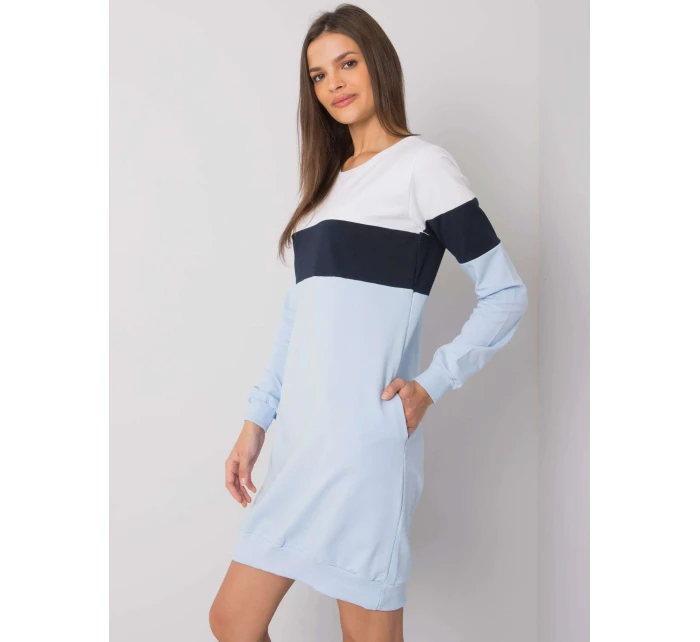 Dámské šaty RV SK model 17926413 bílé a modré - FPrice