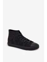 Pánske zateplené tenisky z ECO kože Big Star HI-POLY SYSTEM - čierne