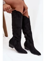 Dámské kovbojky na podpatku – černé model 21848579 - Kesi