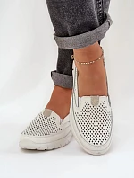 Mokasíny 24PB18-6870 cream - Krok vo veľkom štýle