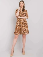 Dámske šaty DHJ SK 11332.67P Brown mix farieb - FPrice