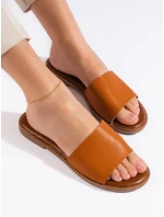 Zaujímavé hnedé dámske ponožky bez podpätku Zaujímavé hnedé dámske ponožky bez podpätku