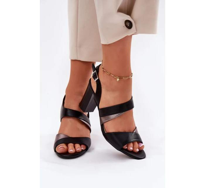 Sandále na podpätku model 212908 Krok vo veľkom štýle Sandále na podpätku model 212908 Krok vo veľkom štýle