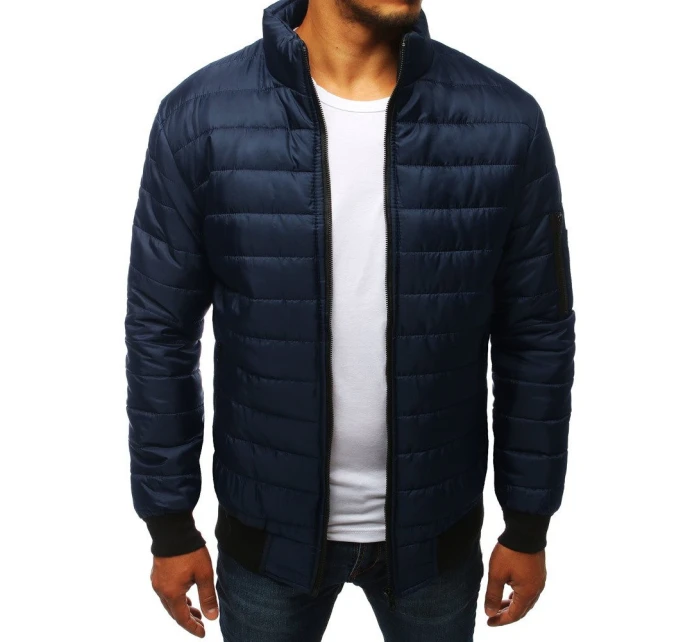 Pánska prechodná bunda prešívaná tmavomodrá TX2822