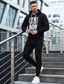 Pánská mikina s kapucí černá model 21993024 - Dstreet