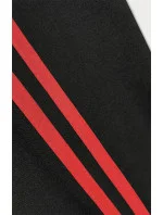 Čierno-červené športové legíny s lampasmi (YW01052-D1-5)