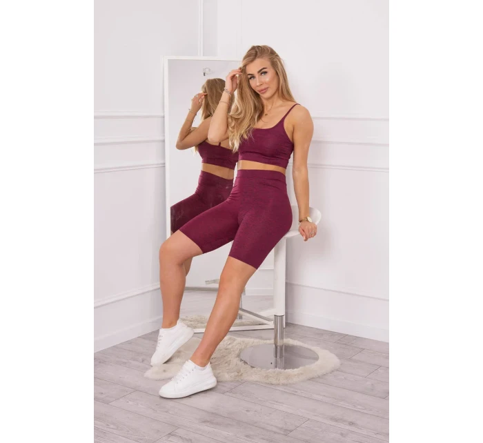 Športový set top + legíny fuchsiová Športový set top + legíny fuchsiová