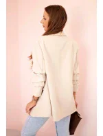 Bunda s klopami elegantná béžová