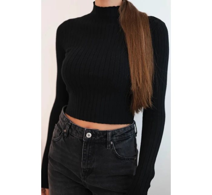 Dámské pruhované šaty s rolákem a ozdobnými knoflíky bordová