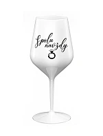 TOGETHER FOREVER - biely nerozbitný pohár na víno 470 ml