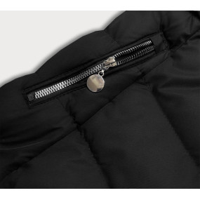 Krátka čierna dámska zimná páperová bunda (5M726-392)