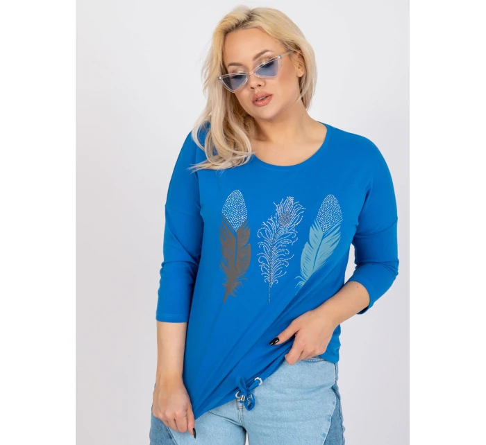 Bluzka RV BZ model 21127014 ciemny niebieski - FPrice Bluzka RV BZ model 21127014 ciemny niebieski - FPrice