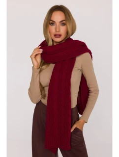 M898 Pletená šatka - bordová