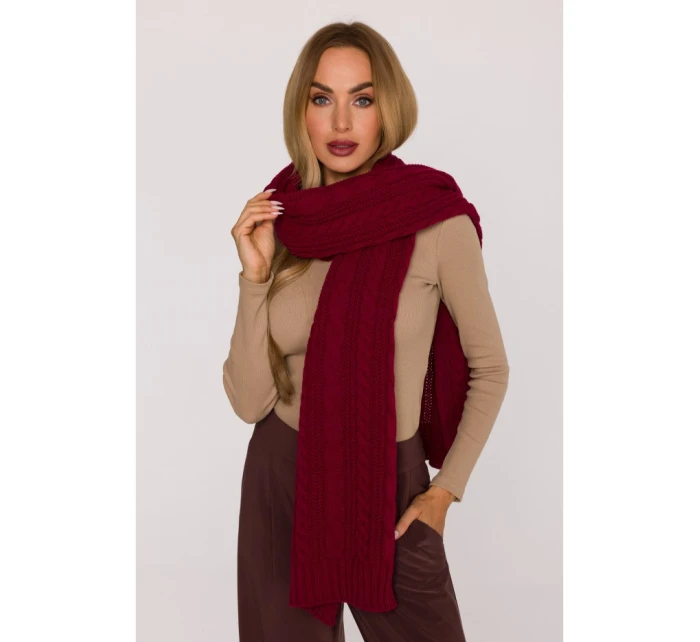 model 21417270 Pletená šála bordó - Moe