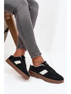 Semišové tenisky Vinceza - čierne