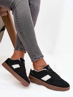 Semišové tenisky Vinceza - čierne