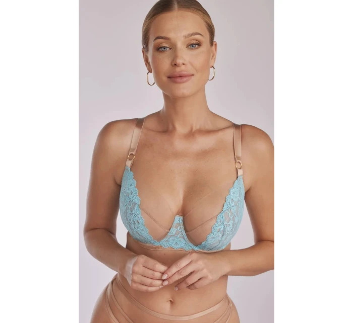 Dámska podprsenka Camile SC-1123 Turquoise and Beige - Kinga