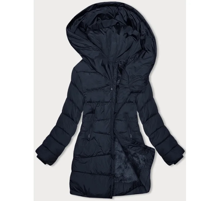 Tmavě modrá asymetrická dámská bunda model 21247325 - LHD
