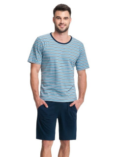 Pánské pyžamo model 17144639 modré proužky - Luna