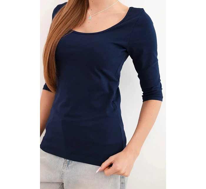 Halenka s kulatým výstřihem granátová Halenka s kulatým výstřihem granátová