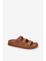 Dámské Pantofle S Pásky A Přezkami Camel model 21687489 - Boto Dámské Pantofle S Pásky A Přezkami Camel model 21687489 - Boto