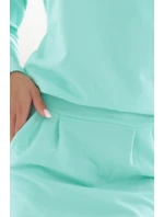 Teplákové šaty s dlouhým rukávem a kapsami  střih s výstřihem na zádech MINT model 21266587 - numoco