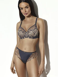 Kalhotky Ava 2277/B, brazilské kalhotky Eclipse Graphite, velikosti S–3XL