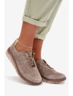 Kožené dámské tenisky s perforací Sergio Leone SP-002 šedé Kožené dámské tenisky s perforací Sergio Leone SP-002 šedé