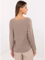 Sweter IT SW model 21480256 ciemny bezowy - FPrice Sweter IT SW model 21480256 ciemny bezowy - FPrice