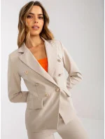 Dámske sako DHJ MA 15555 béžové - FPrice Dámske sako DHJ MA 15555 béžové - FPrice