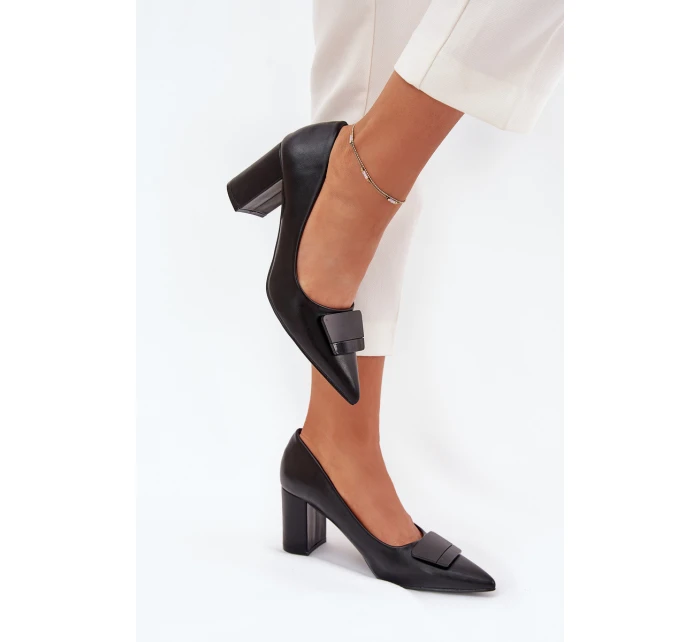 Dámské lodičky na klínku černé model 21908478 - SWEET SHOES